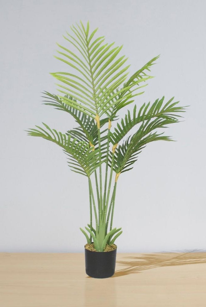 Potted Artificial Plant - Pijao Artificial Hawaii Kwai Palm Tree Potted Plant 4'