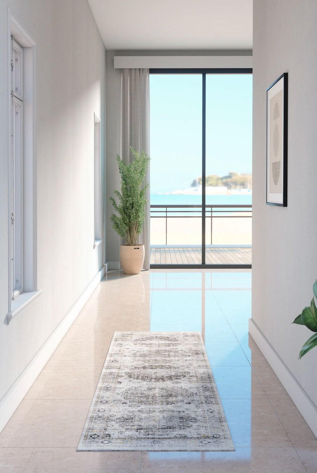 Rug - Kyra Silver Grey White Rug