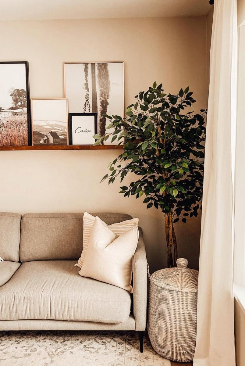 Potted Artificial Plant - Benja Artificial Ficus Tree Potted Plant 6’