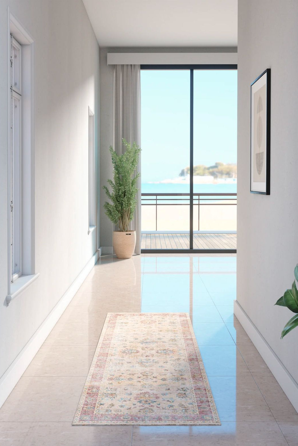Rug - Aria Yellow Rose Lagoon Rug