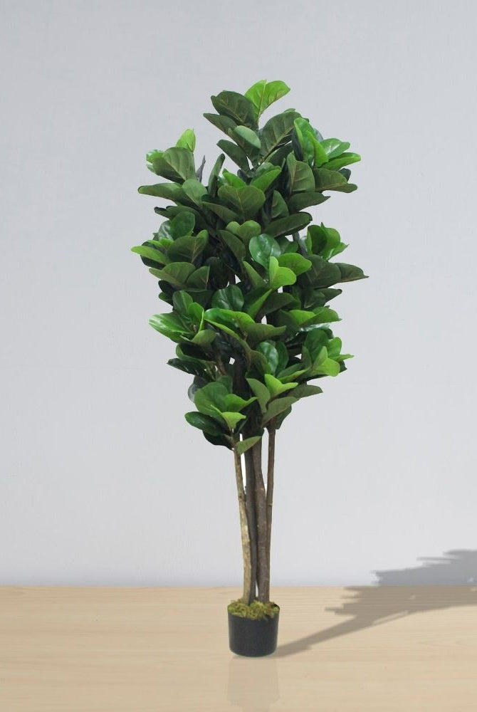 Potted Artificial Plant - Guatape Artificial Fiddle Leaf Potted Plant (Multiple Sizes)