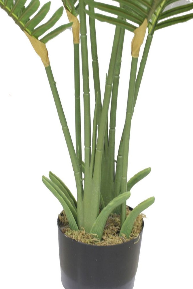 Potted Artificial Plant - Pijao Artificial Hawaii Kwai Palm Tree Potted Plant 4'