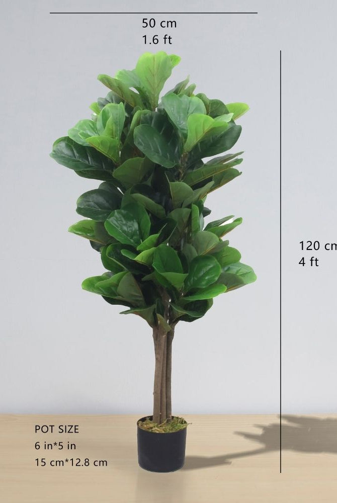 Potted Artificial Plant - Guatape Artificial Fiddle Leaf Potted Plant (Multiple Sizes)