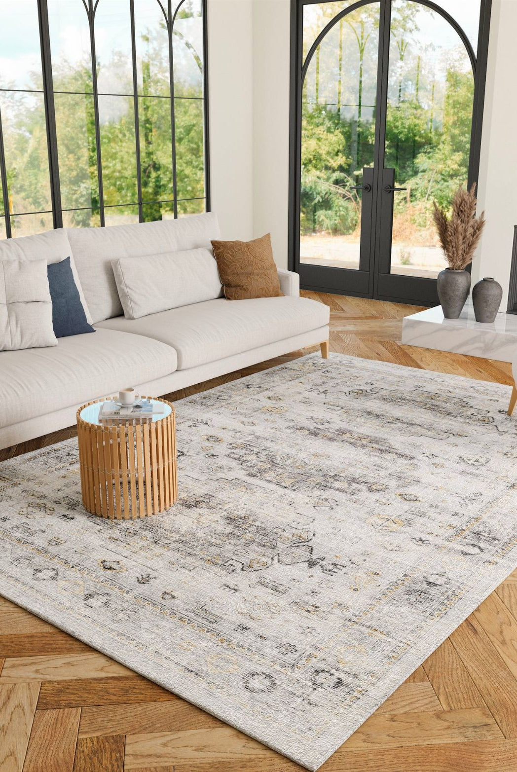 Rug - Kyra Silver Grey White Rug