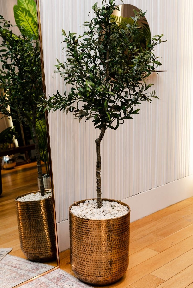 Brass Planter - Bertooo - Brass Mid-Century Planter