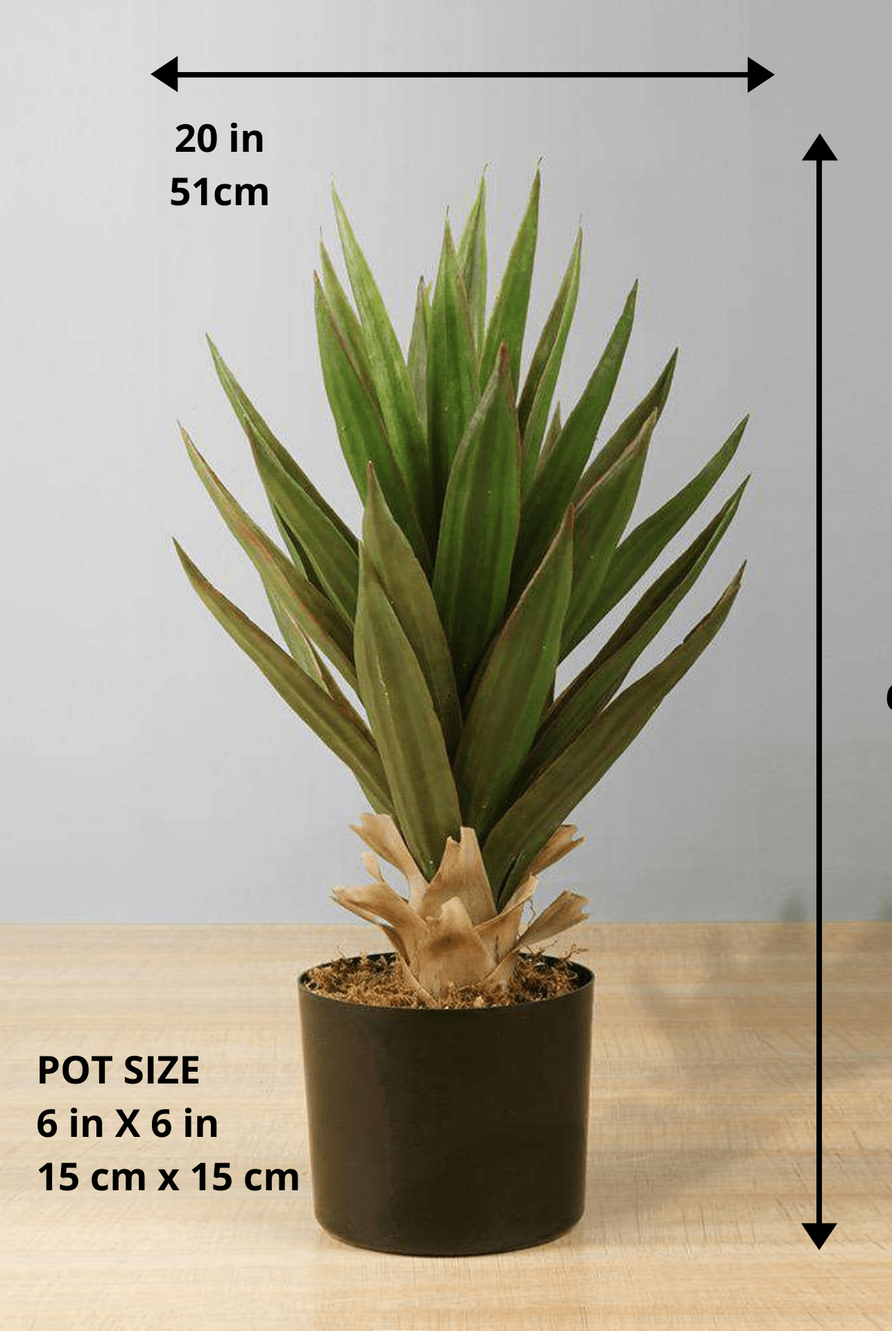 Potted Artificial Plant - Aloa Artificial Aloe Tree Potted Plant 20''