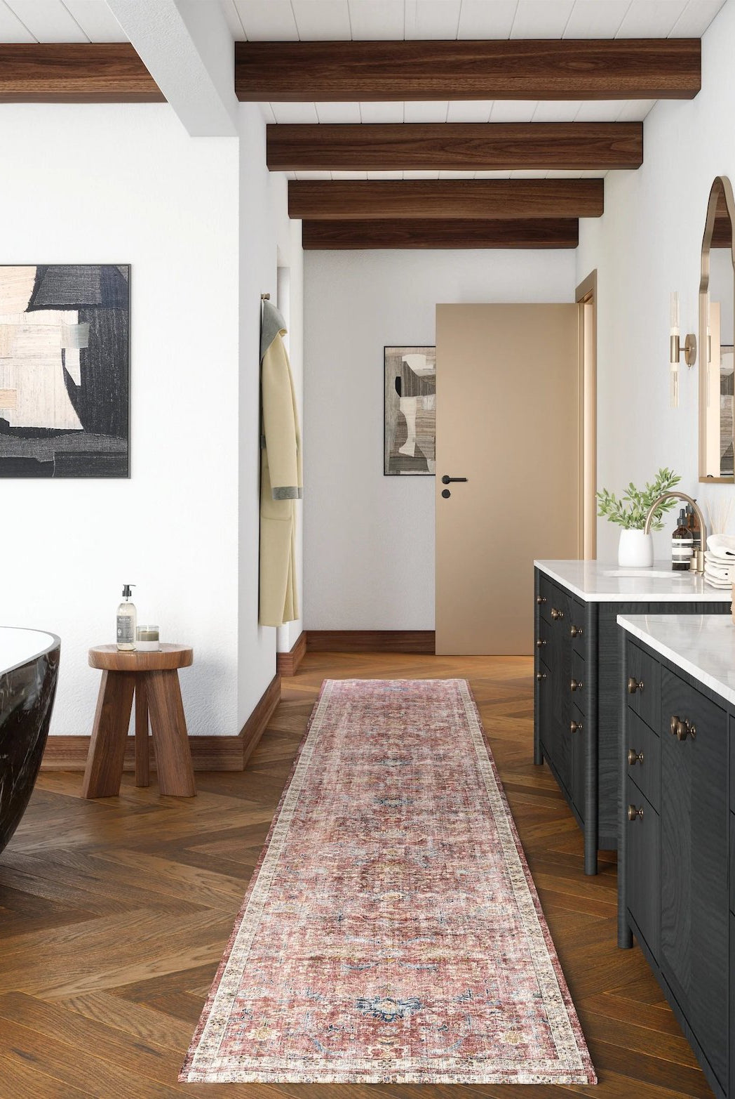 Rug - Jasper Rose Taupe Red Rug