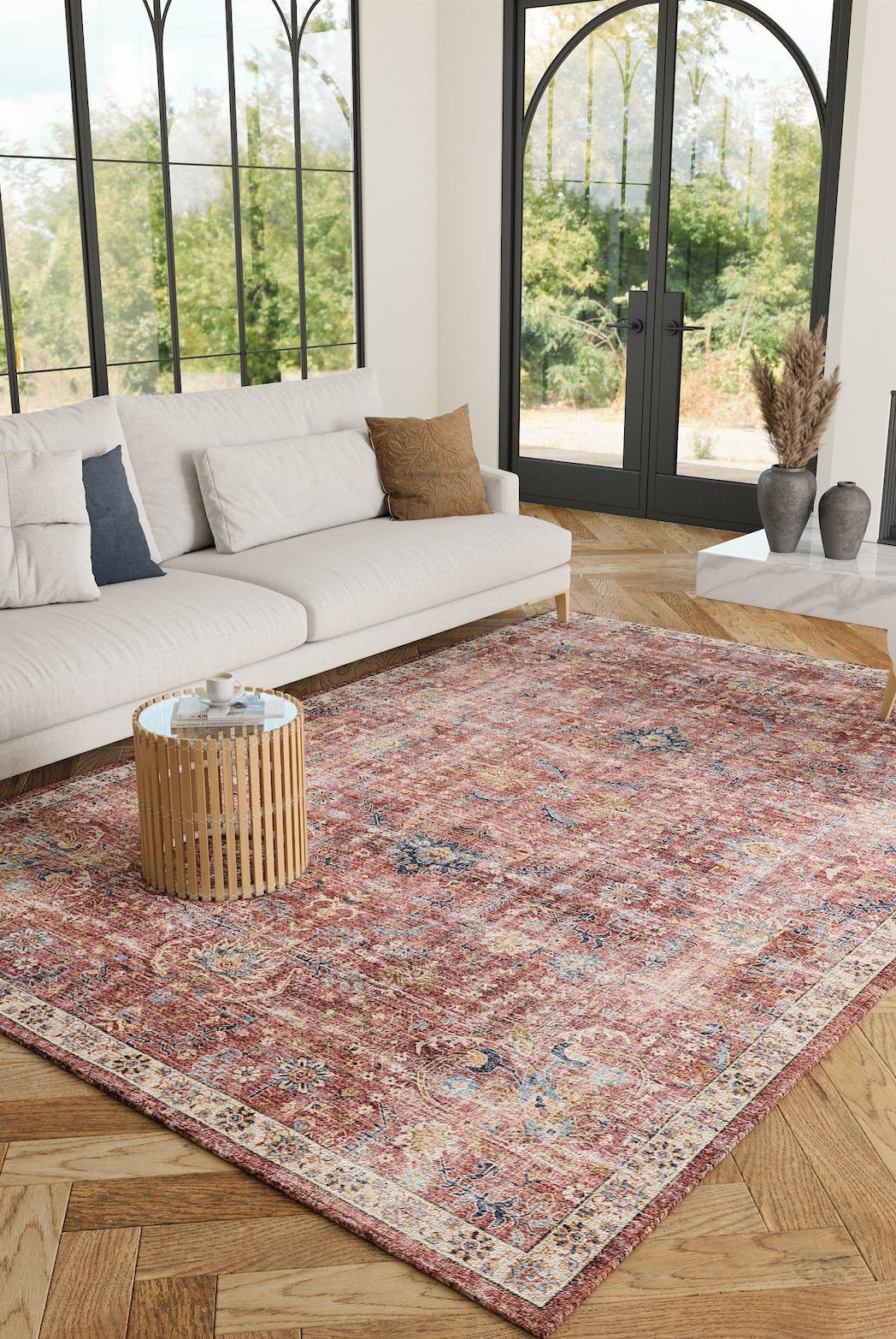 Rug - Jasper Rose Taupe Red Rug
