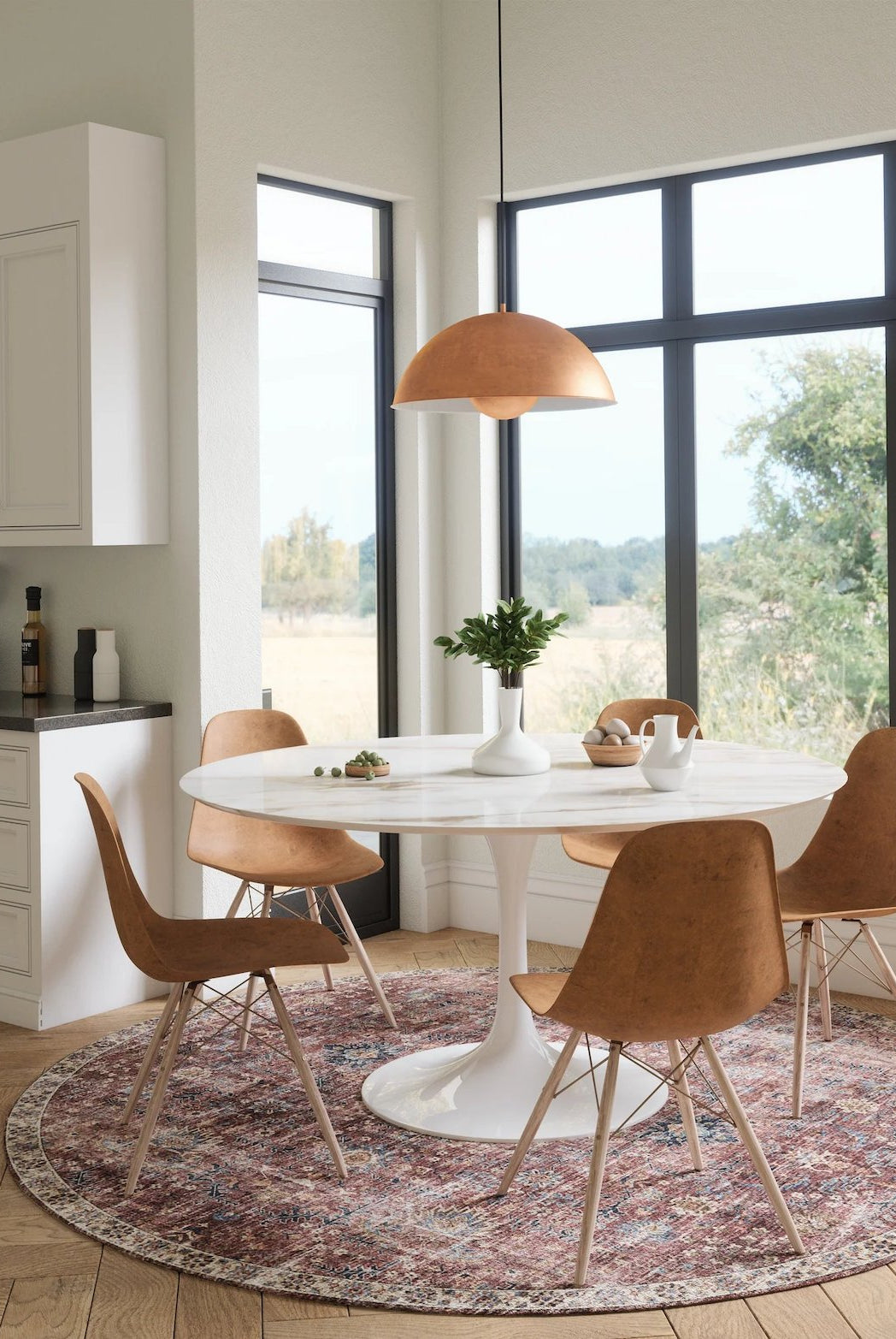 Rug - Jasper Rose Taupe Red Rug