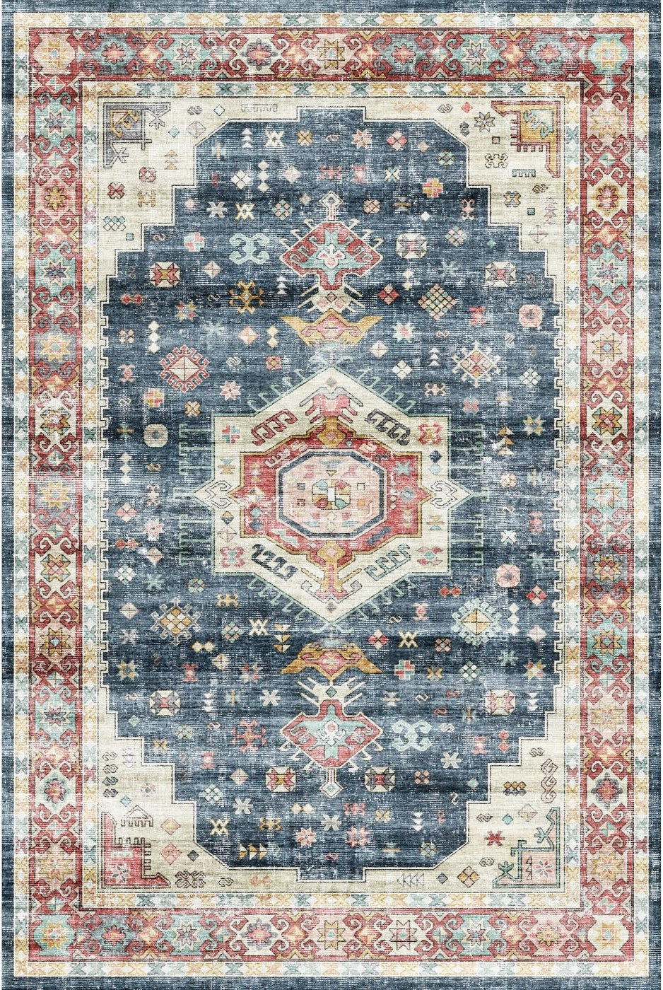 Rug - Dilara Multi Color Red Blue Rug