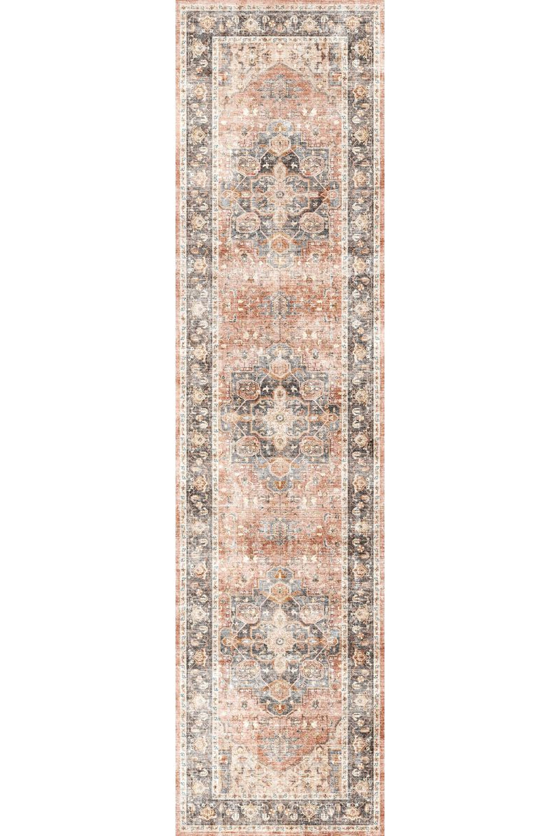 Rug - Riverra Terracotta Black Rug