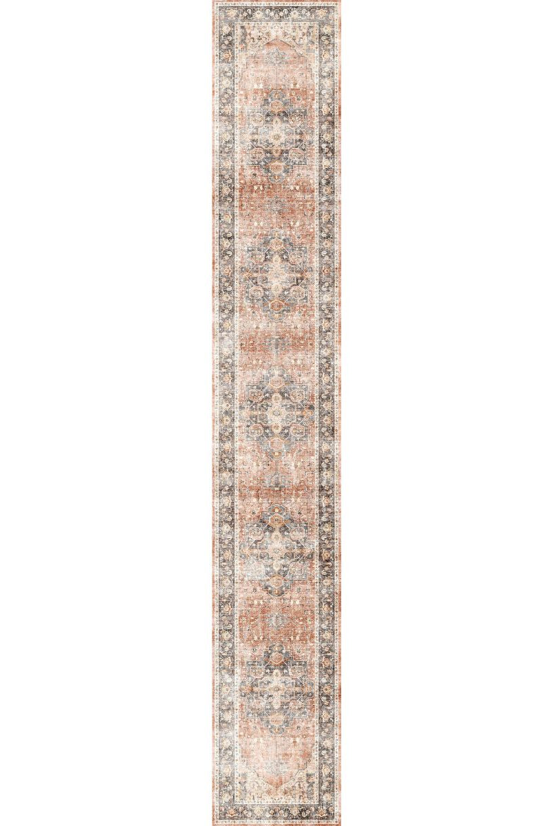 Rug - Riverra Terracotta Black Rug