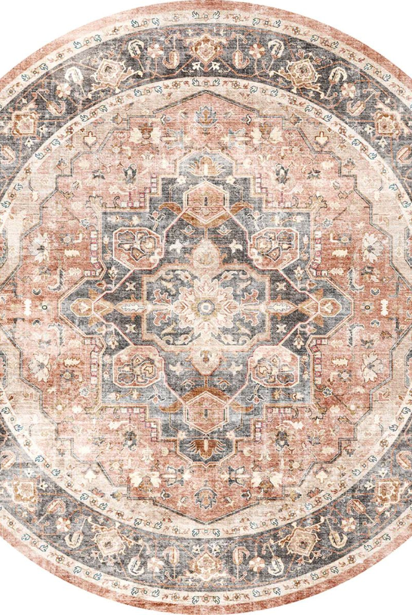 Rug - Riverra Terracotta Black Rug