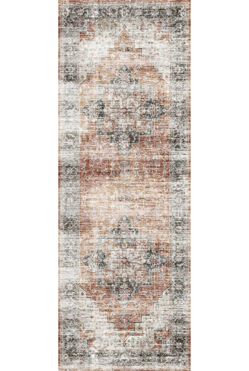 Rug - Echo Burnt Orange Black Pink Rug