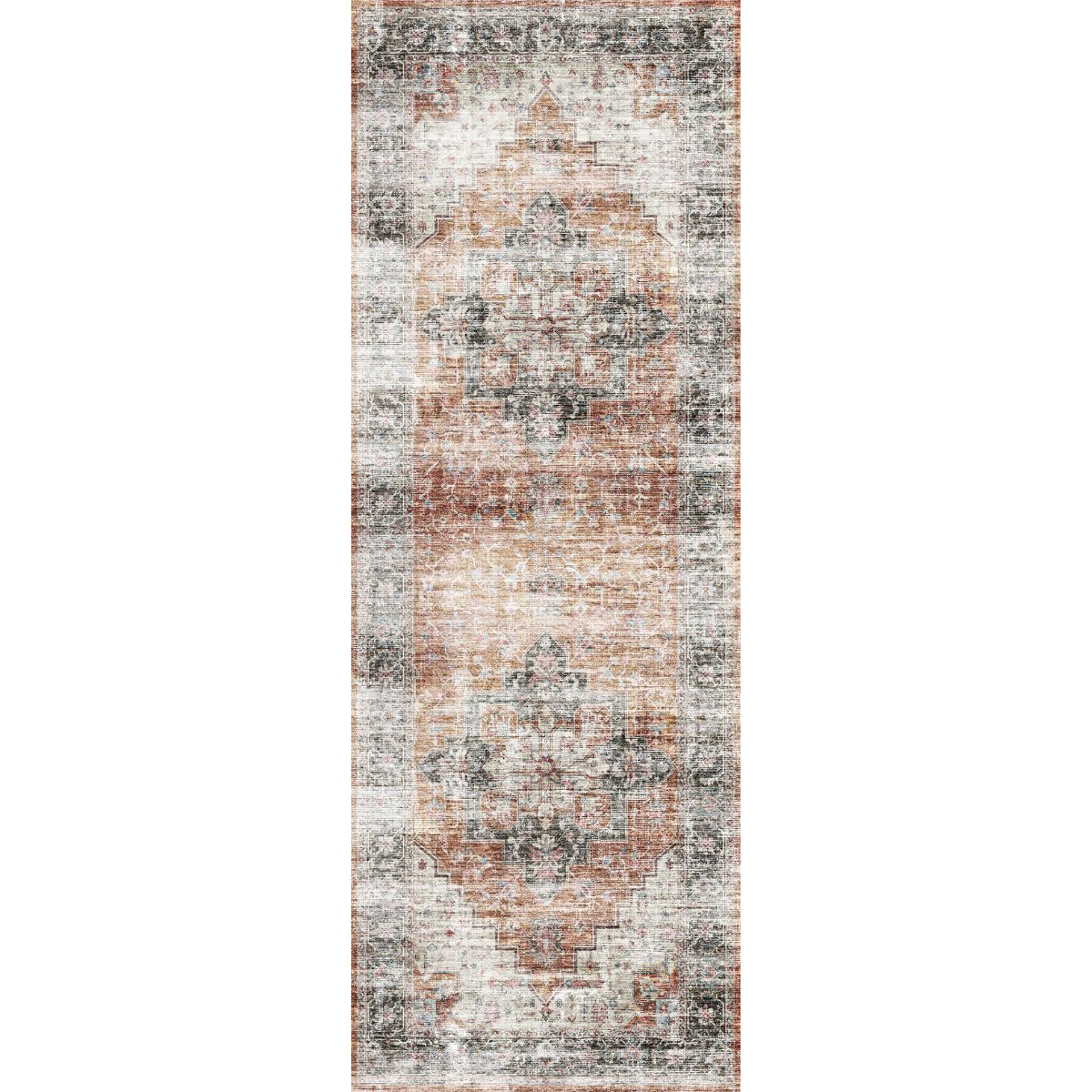 Rug - Echo Burnt Orange Black Pink Rug