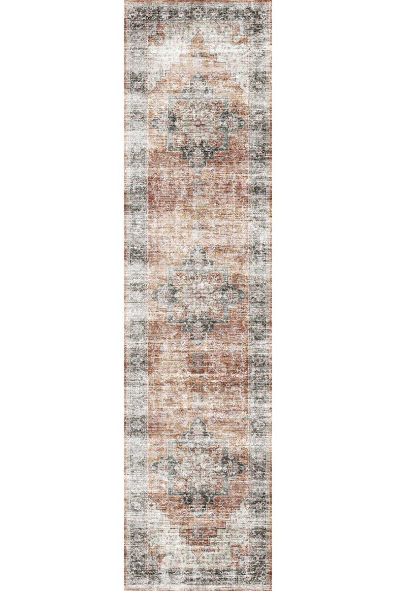 Rug - Echo Burnt Orange Black Pink Rug