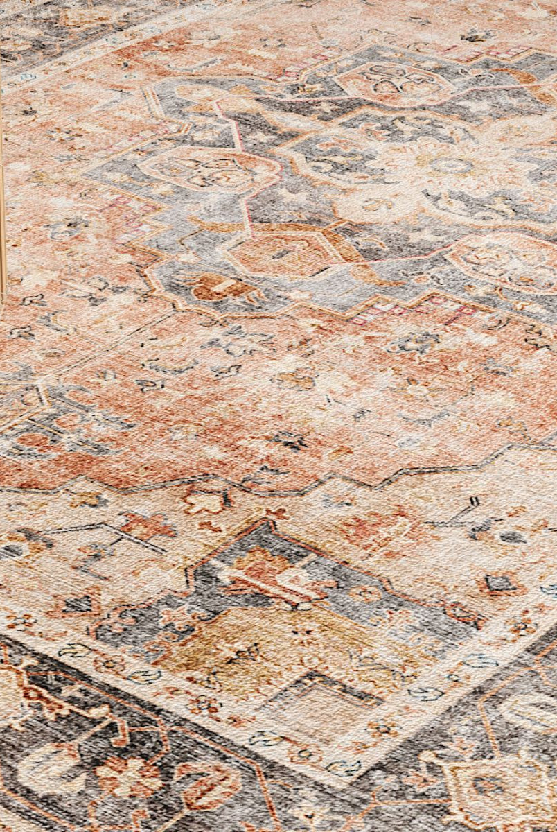 Rug - Riverra Terracotta Black Rug