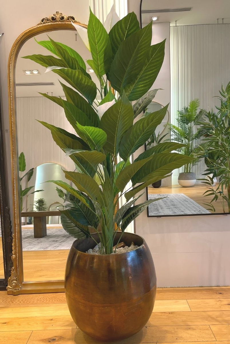 Potted Artificial Plant - Belen Artificial Anthurium Leaf Potted Plant (Multiple Sizes)