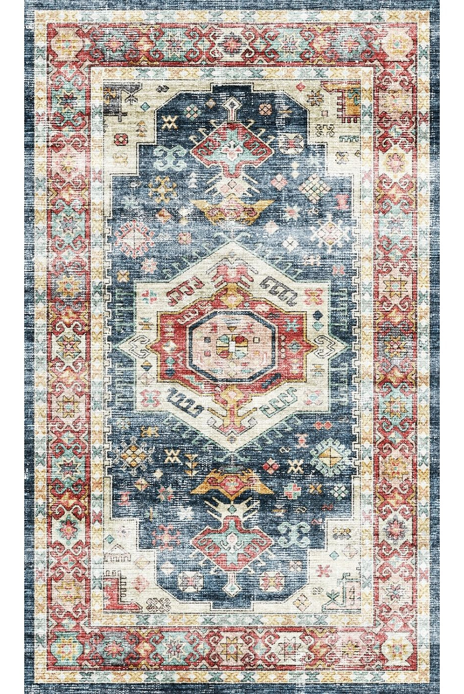 Rug - Dilara Multi Color Red Blue Rug
