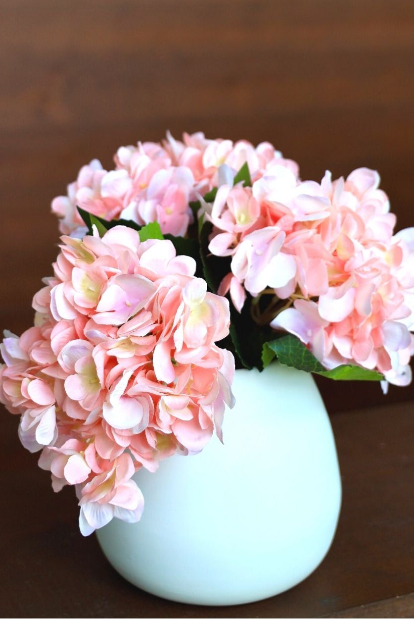 Beverly Artificial Pink Hydrangea Bouquet 18'' X 8'' (Set Of 3)