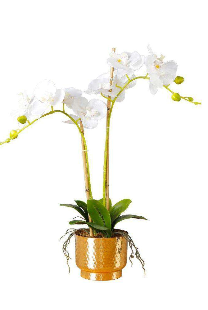 GLADIOLA FAUX POTTED ORCHID FLORAL ARRANGEMENT 24 INCHES Tabletop Plant ArtiPlanto