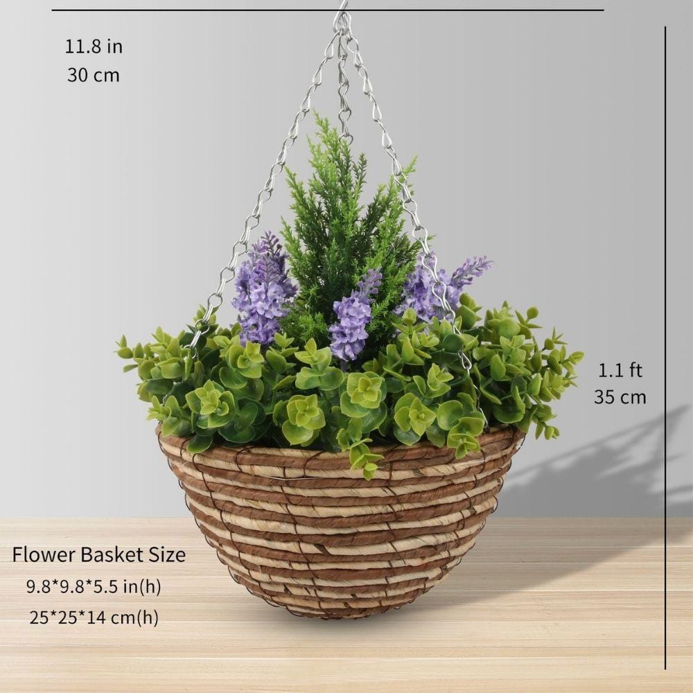 Penelope Artificial Floral Arrangement In Hanging Basket