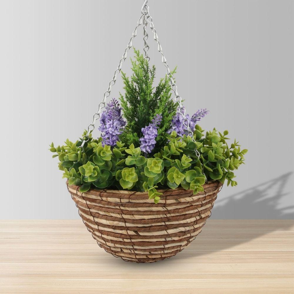 Penelope Artificial Floral Arrangement In Hanging Basket