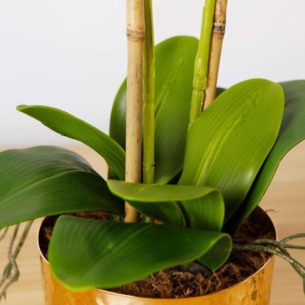 GLADIOLA FAUX POTTED ORCHID FLORAL ARRANGEMENT 24 INCHES Tabletop Plant ArtiPlanto