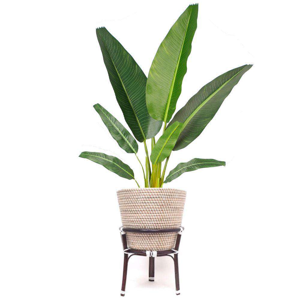 AYO - Boho Floor Planter On Wooden Stand ArtiPlanto