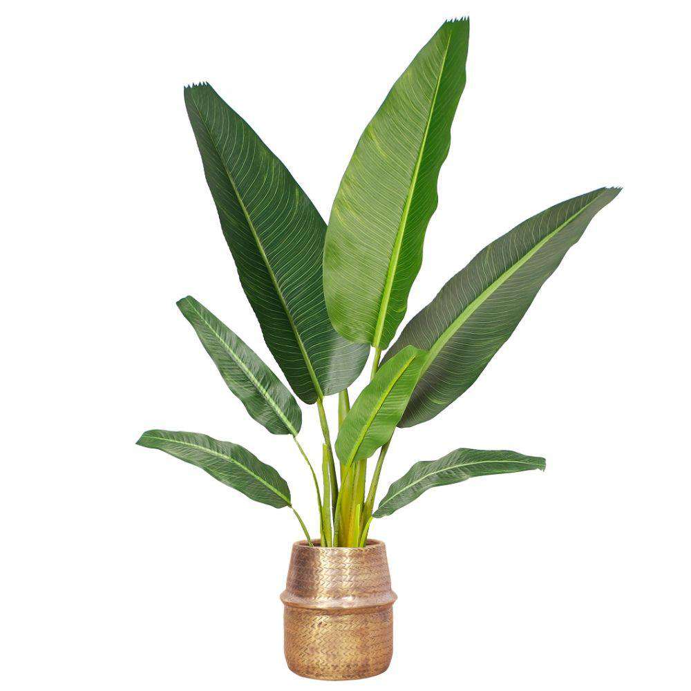 Bonita -Rattan Brass Finish Planter ArtiPlanto