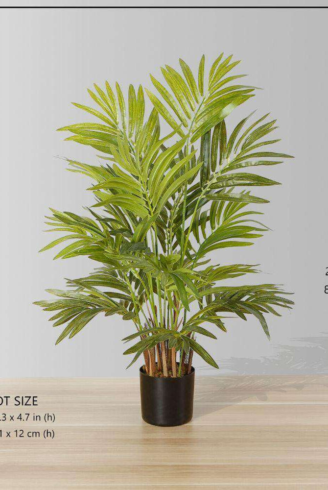 CRUZ ARTIFICIAL ARECA PALM TREE POTTED PLANT 2.6' ArtiPlanto