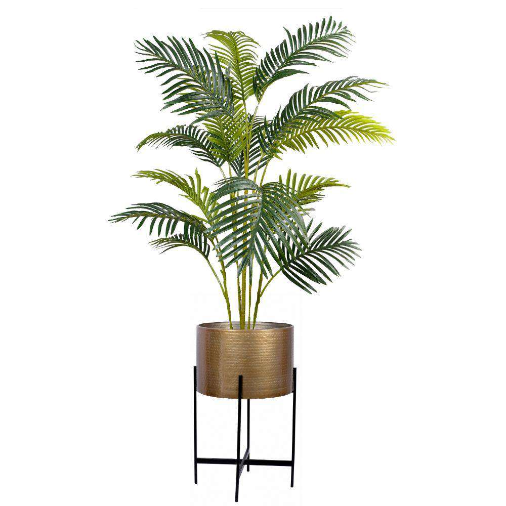Chava - Brass Mid-Century Planter With Black Stand (Multiple Sizes) ArtiPlanto