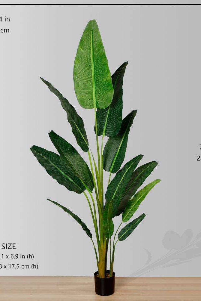 DANI Artificial Travellers Palm Tree Potted Plant (Multiple Sizes) ArtiPlanto