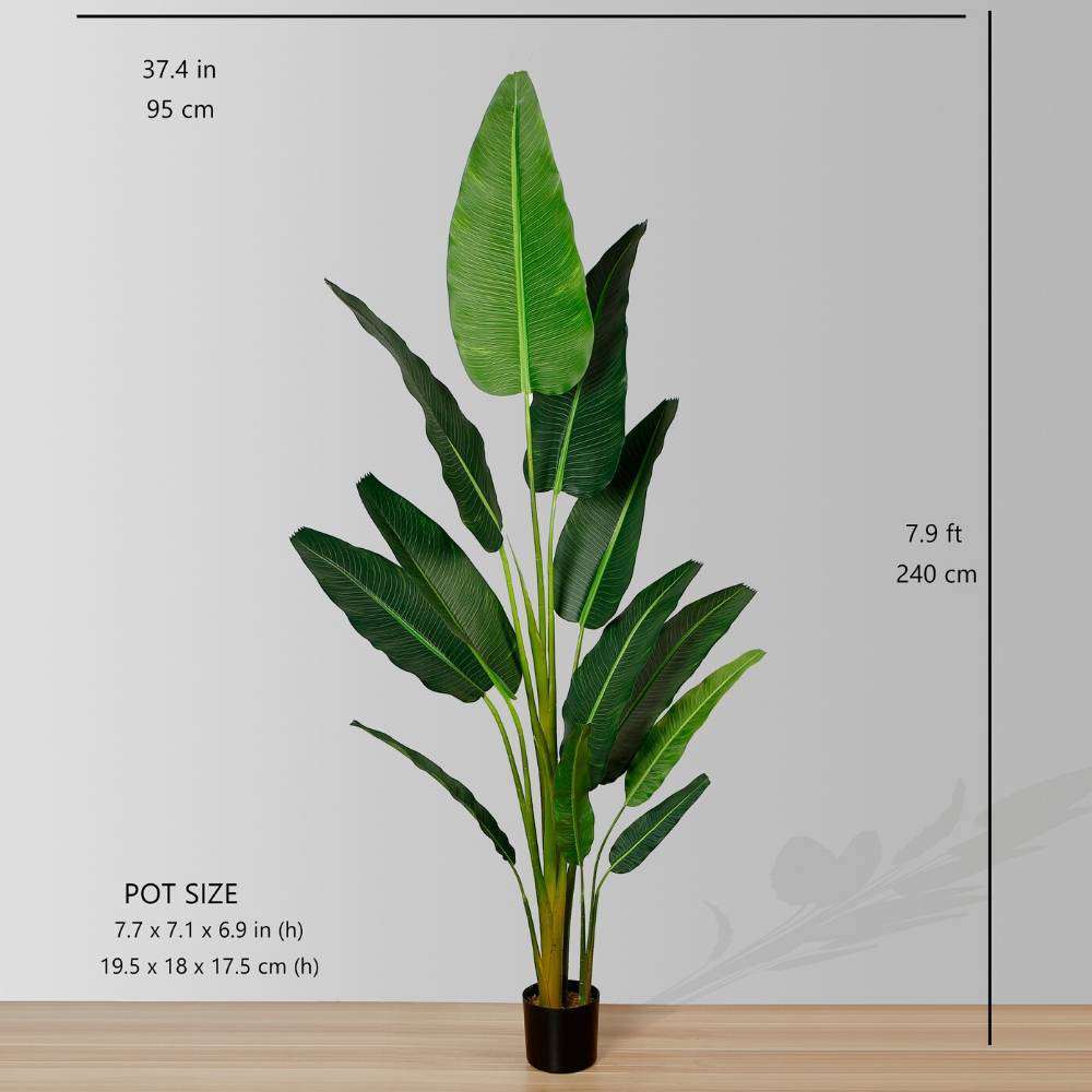 DANI Artificial Travellers Palm Tree Potted Plant (Multiple Sizes) ArtiPlanto