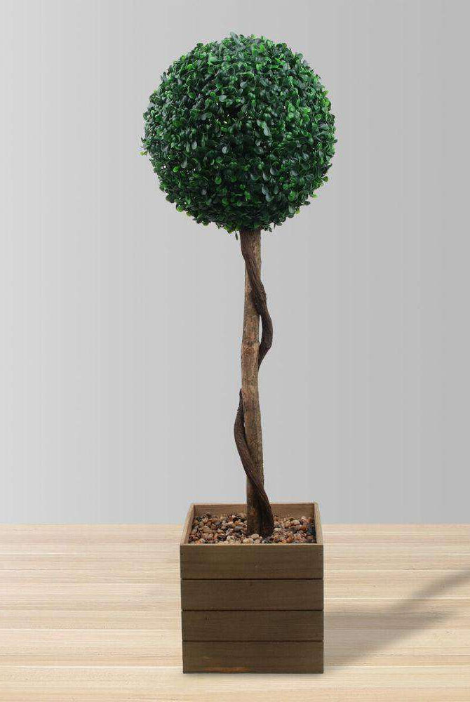 ELY Faux Potted Boxwood Topiary Plant 3' ArtiPlanto