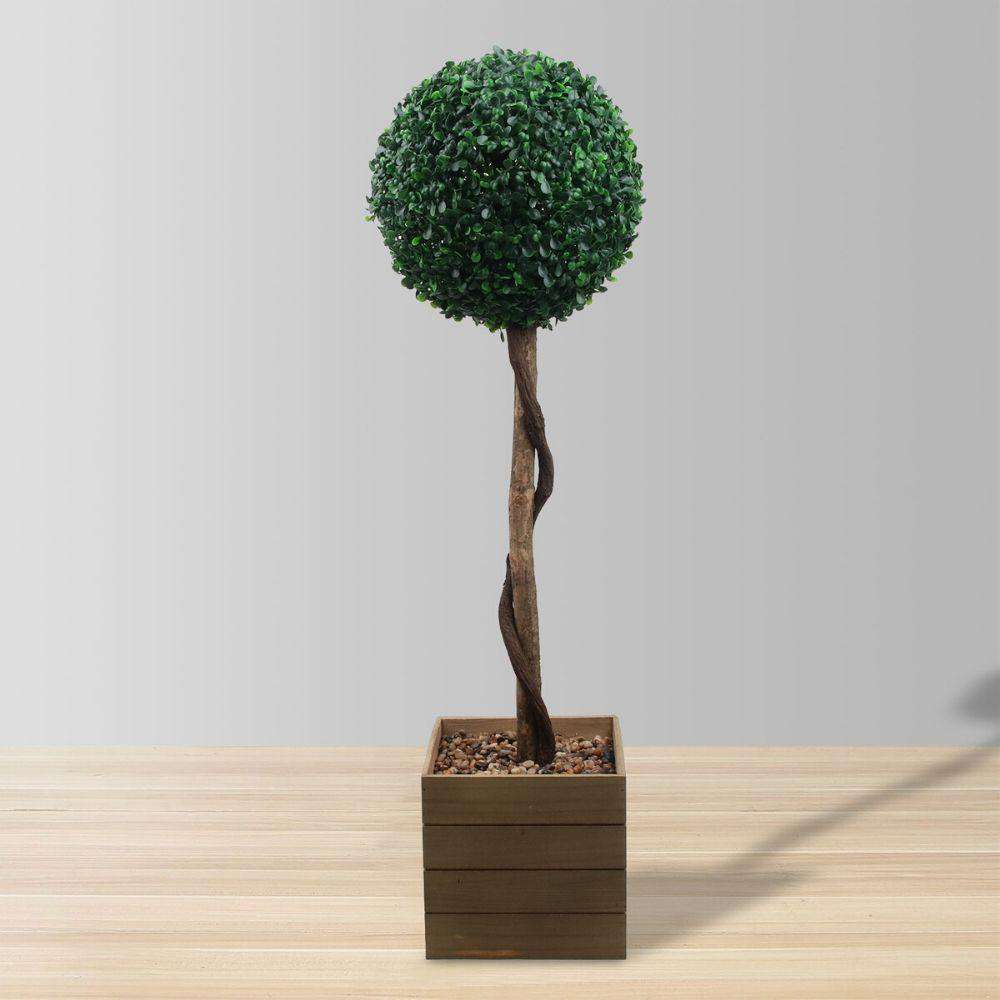 ELY Faux Potted Boxwood Topiary Plant 3' ArtiPlanto