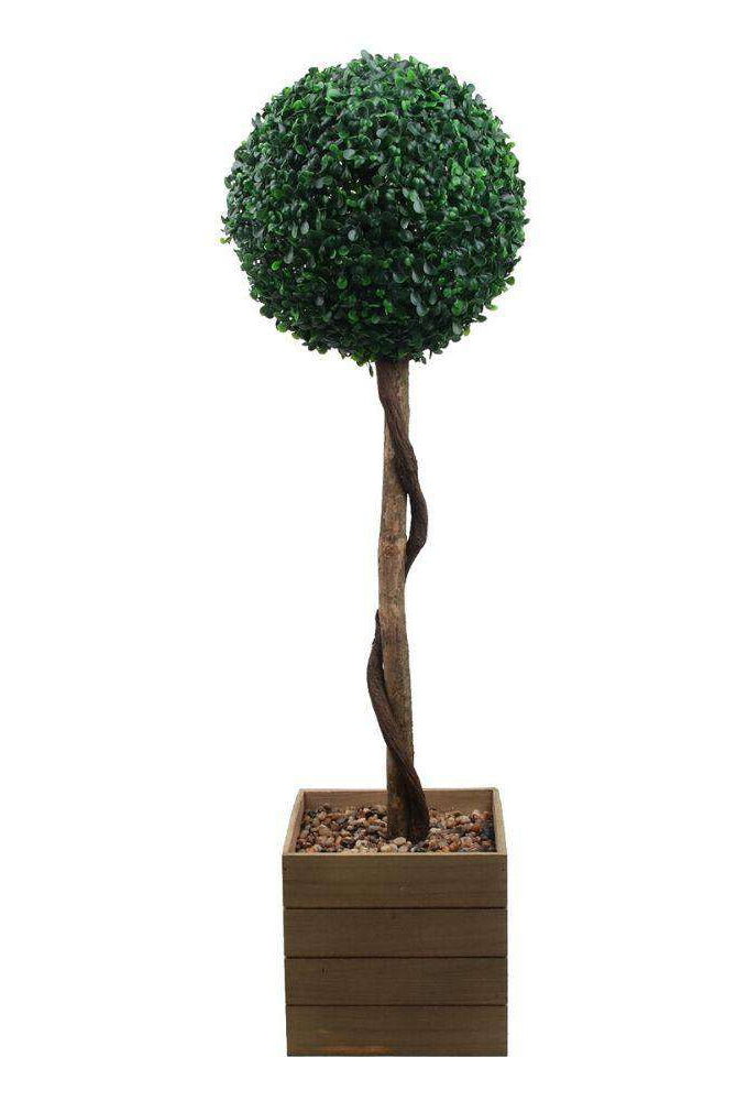 ELY Faux Potted Boxwood Topiary Plant 3' ArtiPlanto