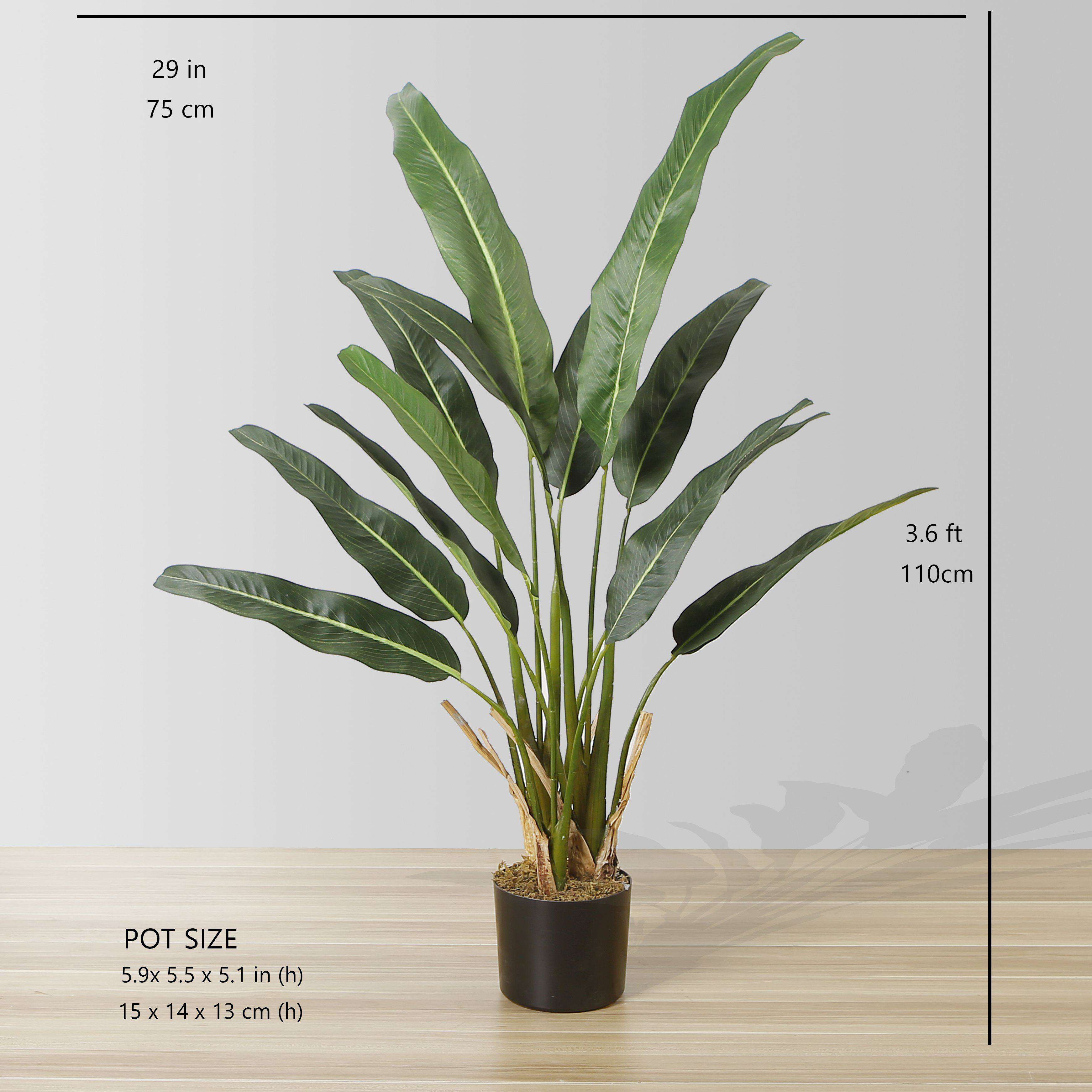 EMMA Artificial Travellers Palm Tree Potted Plant 43'' ArtiPlanto