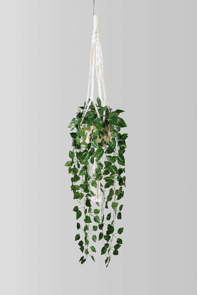 Elrey Faux Potted Macrame Hanging Plant (4.7 Feet) ArtiPlanto