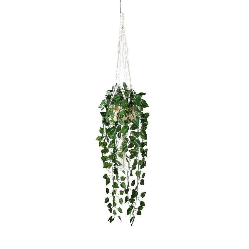 Elrey Faux Potted Macrame Hanging Plant (4.7 Feet) ArtiPlanto
