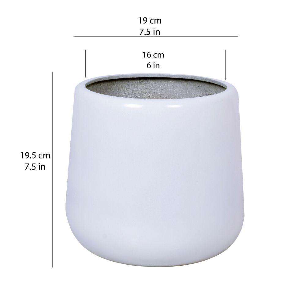 Fabi - White Brass Floor Planter ArtiPlanto