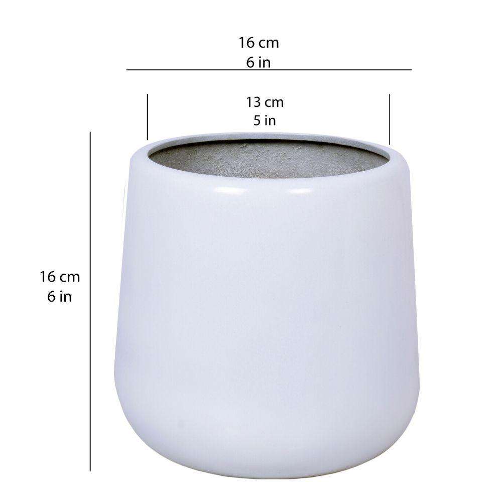 Fabi - White Brass Floor Planter ArtiPlanto