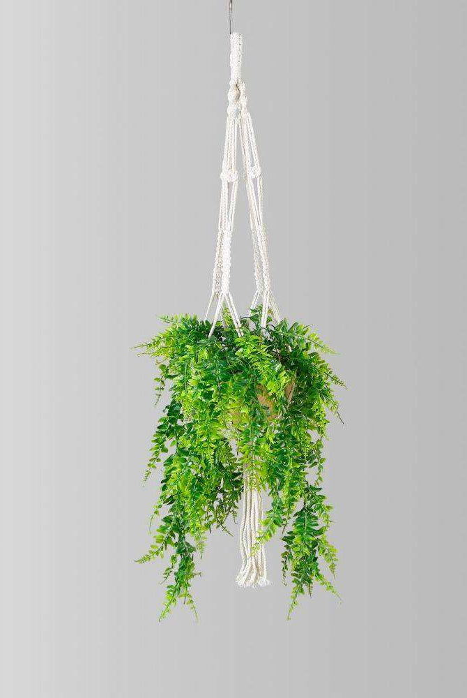 Franco Faux Potted Macrame Hanging Plant (3.8 Feet) ArtiPlanto