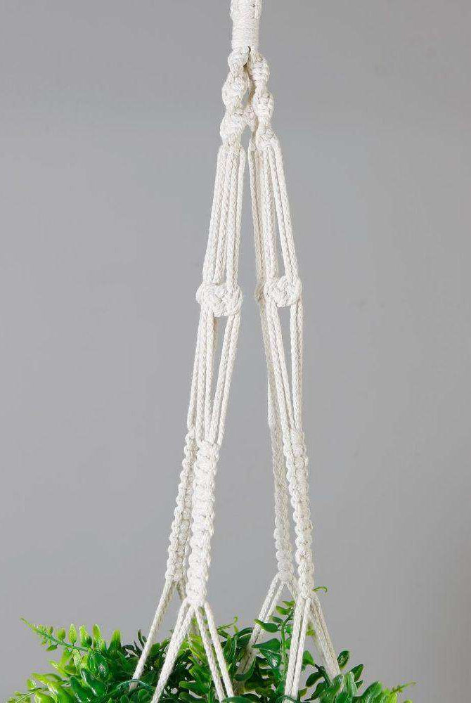 Franco Faux Potted Macrame Hanging Plant (3.8 Feet) ArtiPlanto