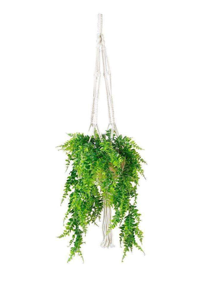 Franco Faux Potted Macrame Hanging Plant (3.8 Feet) ArtiPlanto