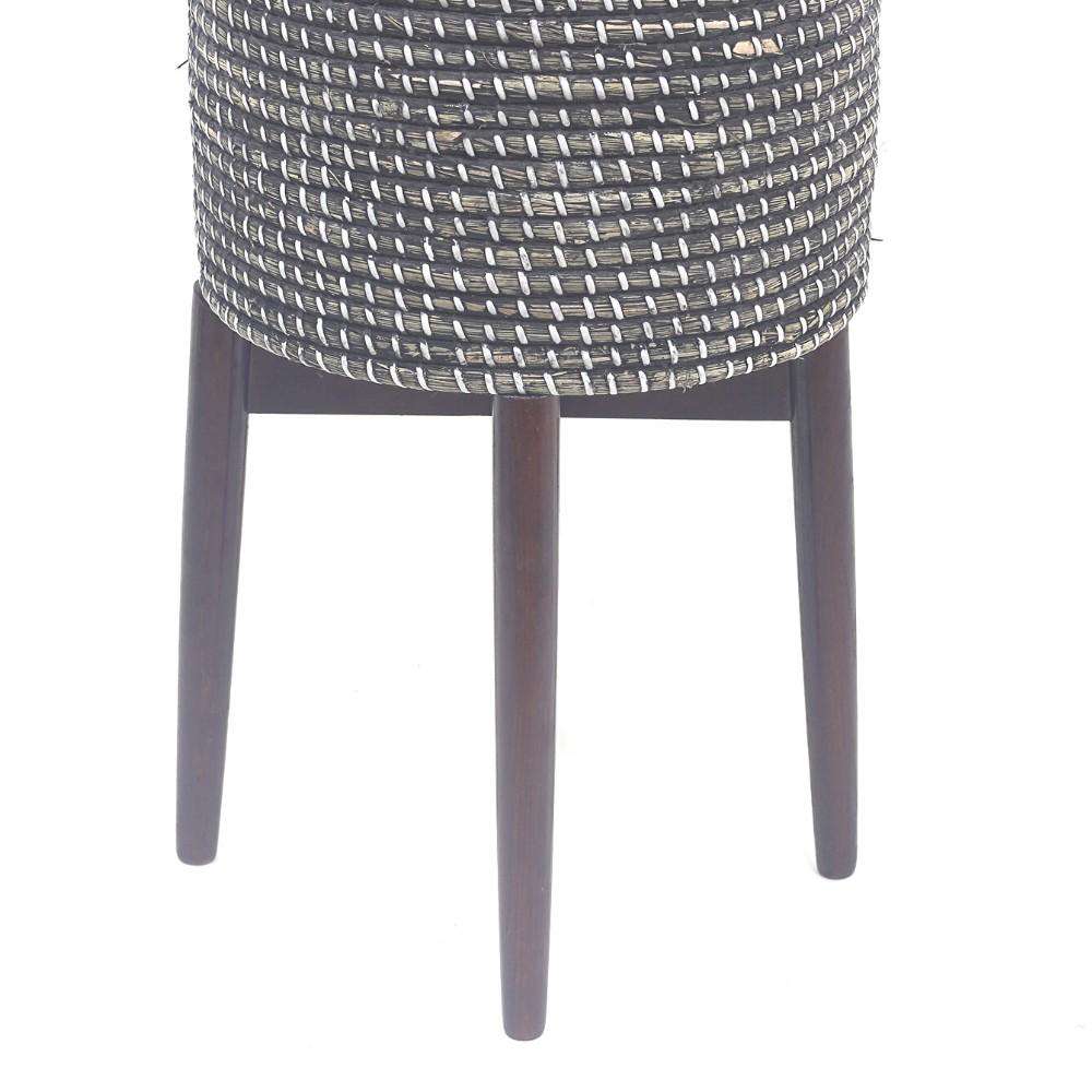 JAX -Black Mid-Century Planter With Turned Leg Stand ArtiPlanto