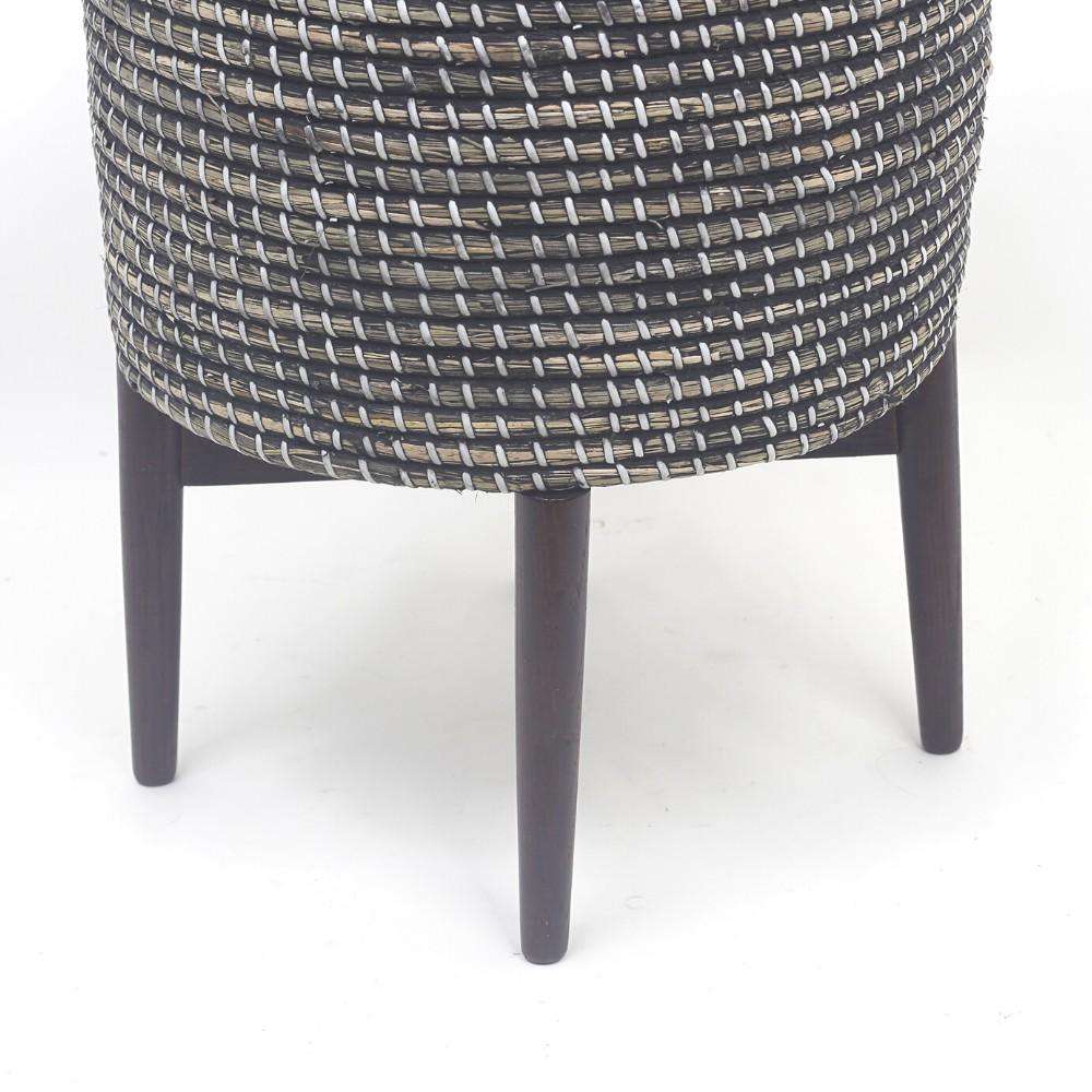 JAX -Black Mid-Century Planter With Turned Leg Stand ArtiPlanto
