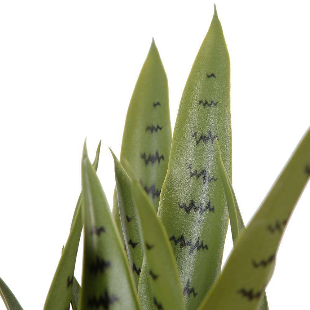JOSE ARTIFICIAL SNAKE SANSEVIERIA DARK GREEN POTTED PLANT 26' ArtiPlanto