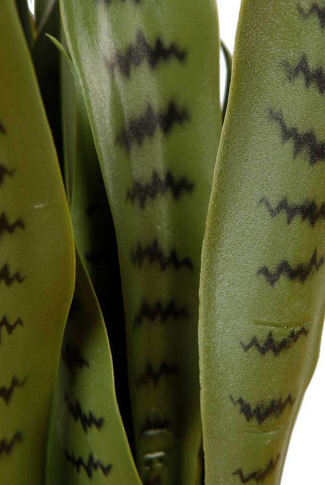 JOSE ARTIFICIAL SNAKE SANSEVIERIA DARK GREEN POTTED PLANT 26' ArtiPlanto
