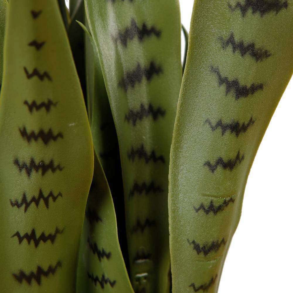 JOSE ARTIFICIAL SNAKE SANSEVIERIA DARK GREEN POTTED PLANT 26' ArtiPlanto